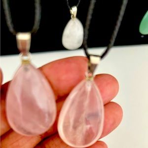 Gemstone Tear Drop Necklace